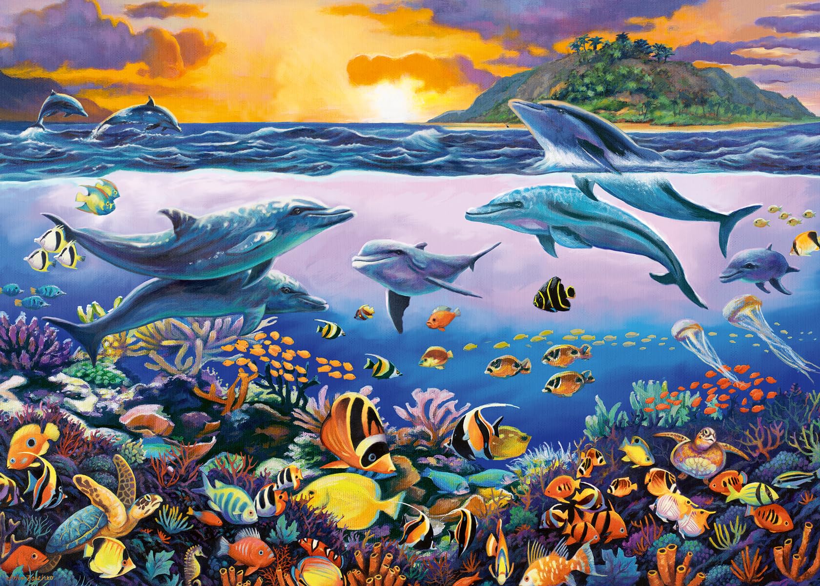 Amazon.com: Wonder Forge Underwater Frolic 1000 Piece Jigsaw